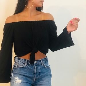 Black crop top
